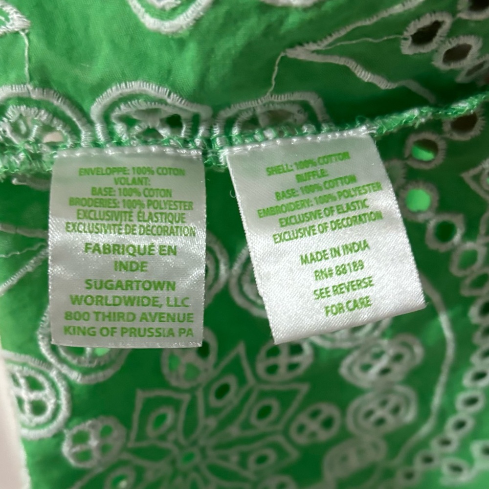 Lilly Pulitzer Modesto smocked cabana green eyelet skirted midi dress - Picture 12 of 13